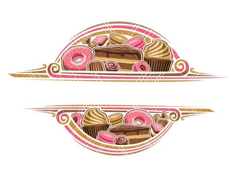 Vector border for Pastry Shop Stock Illustration