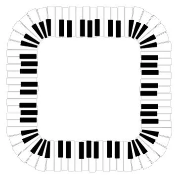 Vector border of piano keyboard Stock Illustration