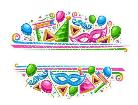 Vector Border for Purim Carnival Stockillustratie