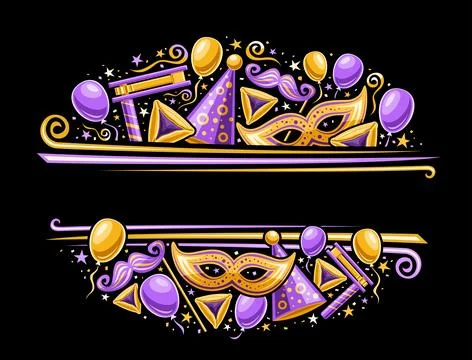 Vector Border for Purim Carnival Stockillustratie