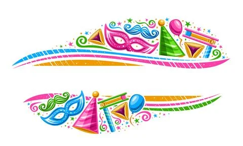 Vector Border for Purim Carnival Stockillustratie
