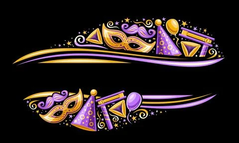 Vector Border for Purim Carnival Stockillustratie