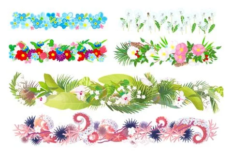 Vector border set clip arts Stock Illustration