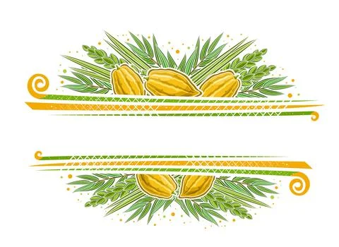 Vector border for Sukkot Stock Illustration