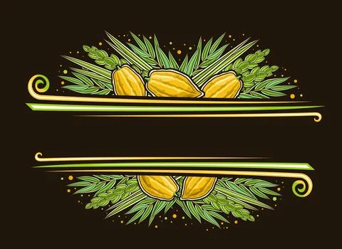 Vector border for Sukkot Illustrazione stock