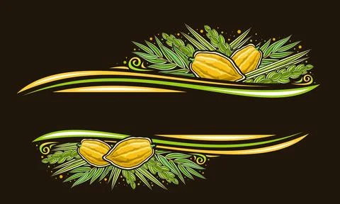 Vector border for Sukkot Stock Illustration