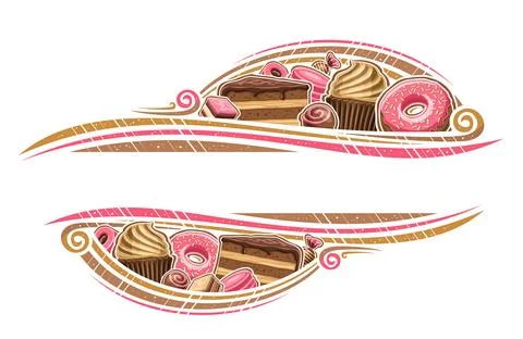 Vector border for Sweet Shop Illustrazione stock