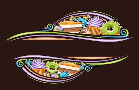 Vector border for Sweet Shop Illustrazione stock