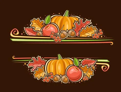 Vector border for Thanksgiving Day Stock Illustration