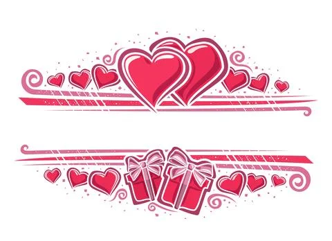 Vector Border for Valentine's Day Stock Illustration