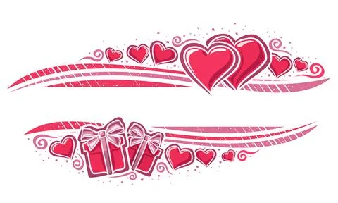 Vector Border for Valentine's Day Stock Illustration