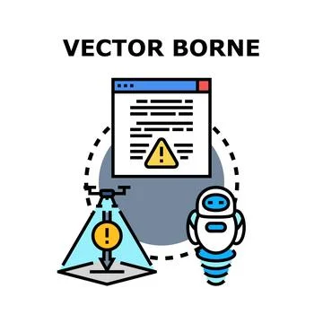 Vector borne transmission warning digital security concept Stock Illustration