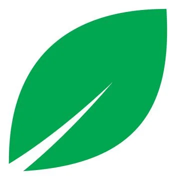 Vector Botanic Leaf Flat Icon Symbol Stock Illustration