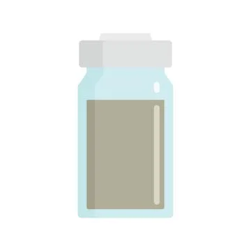 Vector bottle of medicine in flat style Stock Illustration