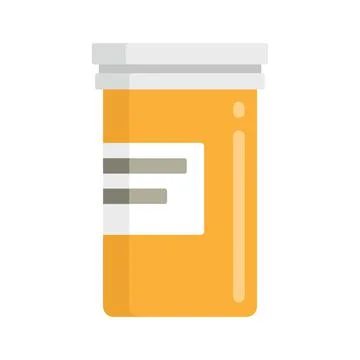 Vector bottle of medicine in flat style Stock Illustration