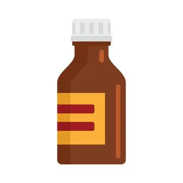 Vector bottle of medicine in flat style Stock Illustration