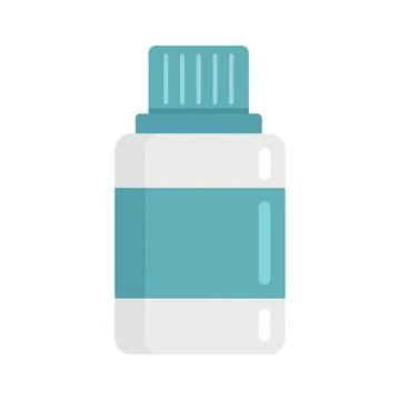 Vector bottle of medicine in flat style Stock Illustration