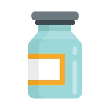 Vector bottle of medicine in flat style Stock Illustration