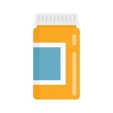 Vector bottle of medicine in flat style Stock Illustration