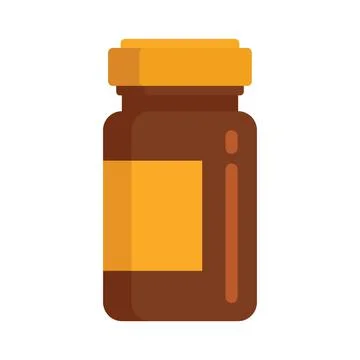 Vector bottle of medicine in flat style Stock Illustration