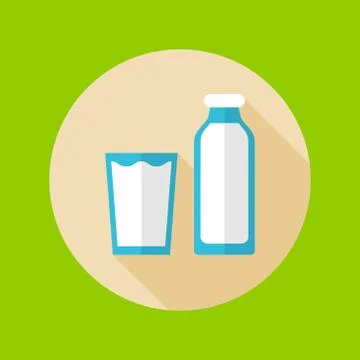 Vector Bottle of milk Stock Illustration