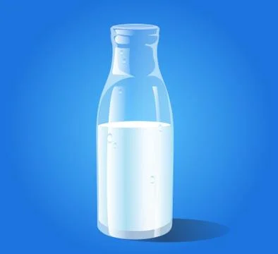 Vector bottle of milk Stock Illustration