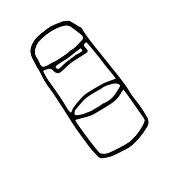 Vector Bottle of water icon in doodle style . Stock Illustration