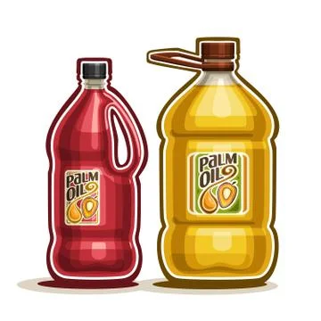 Vector Bottles for Palm Oil Stock Illustration