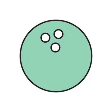 Vector bowling ball icon. Eps10 Stock Illustration