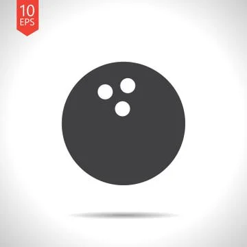Vector bowling ball icon. Eps10 Stock Illustration