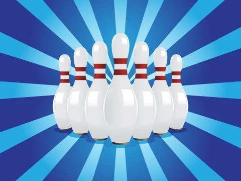 Vector bowling pins Stock Illustration