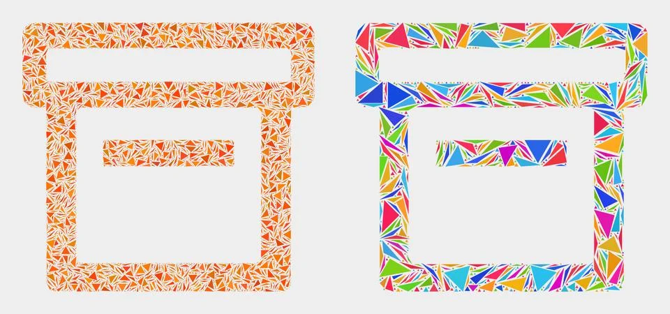 Vector Box Mosaic Icon of Triangle Elements イラスト素材