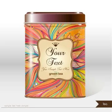 Vector box tea with place for your text. Stock Illustration