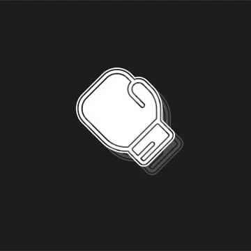 Vector boxing glove, boxing icon, punch symbol, fight. Stock Illustration