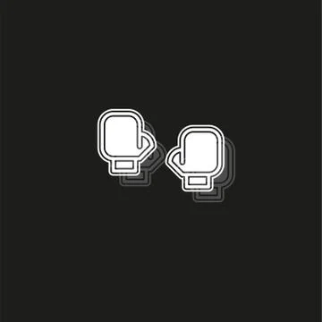 Vector boxing gloves, boxing icon, punch symbol, fight Stock Illustration