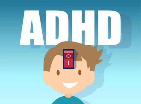 Vector of a boy with ADHD Stock Illustration