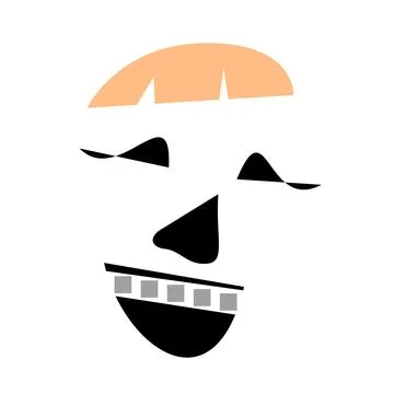 Vector braces with guy in unmatched style Stock Illustration