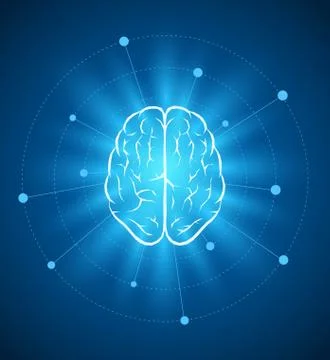 Vector brain design template Stock Illustration