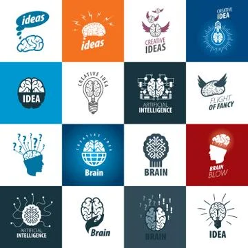 Vector brain logo Stock Illustration