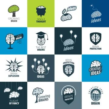 Vector brain logo Stock Illustration