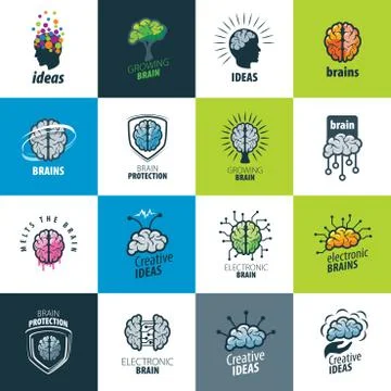 Vector brain logo Stock Illustration