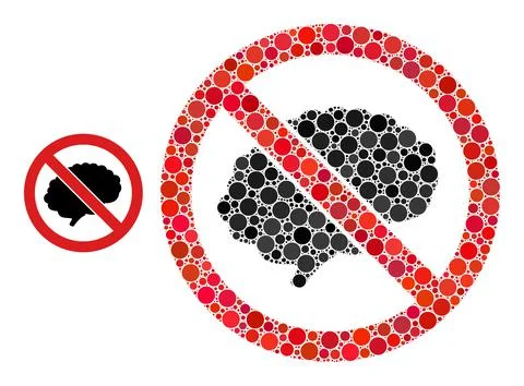 Vector Brainless Composition of Dots Illustrazione stock
