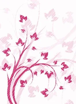 Vector branch with shadow. Stock-Illustration