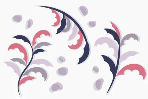 Vector branches for design in trendy colors. Stock Illustration