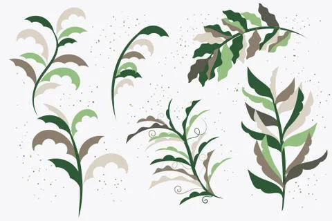 Vector branches for design in trendy colors. Stock Illustration