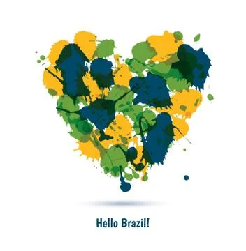 Vector Brazil background. Stock Illustration