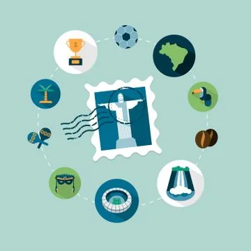 Vector Brazil concept illustration Stock Illustration