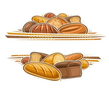 Vector Bread Border Stock Illustration