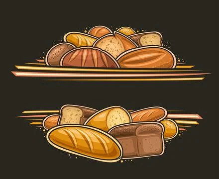 Vector Bread Border イラスト素材