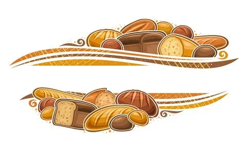 Vector Bread Border Stockillustratie